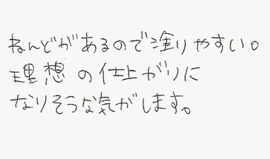 ねんどがあるので塗りやすい。理想の仕上がりになりそうな気がします。